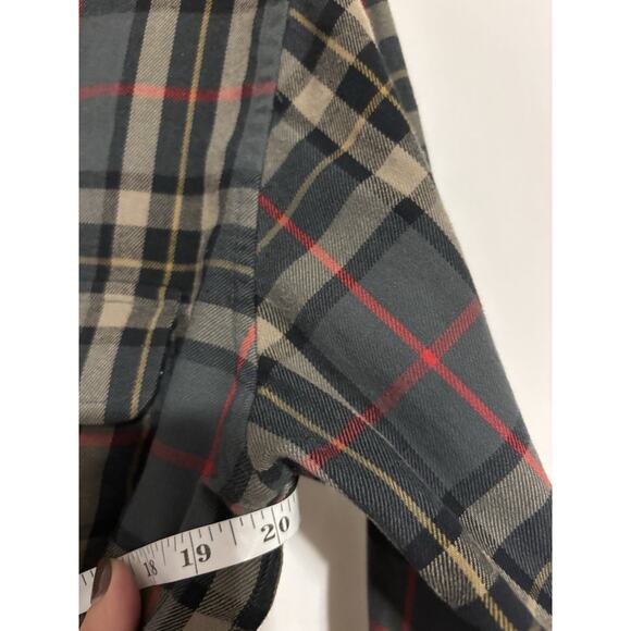 Ralph Lauren LRL Button Up Shirt Medium Petite Green Plaid Check - Picture 6 of 8